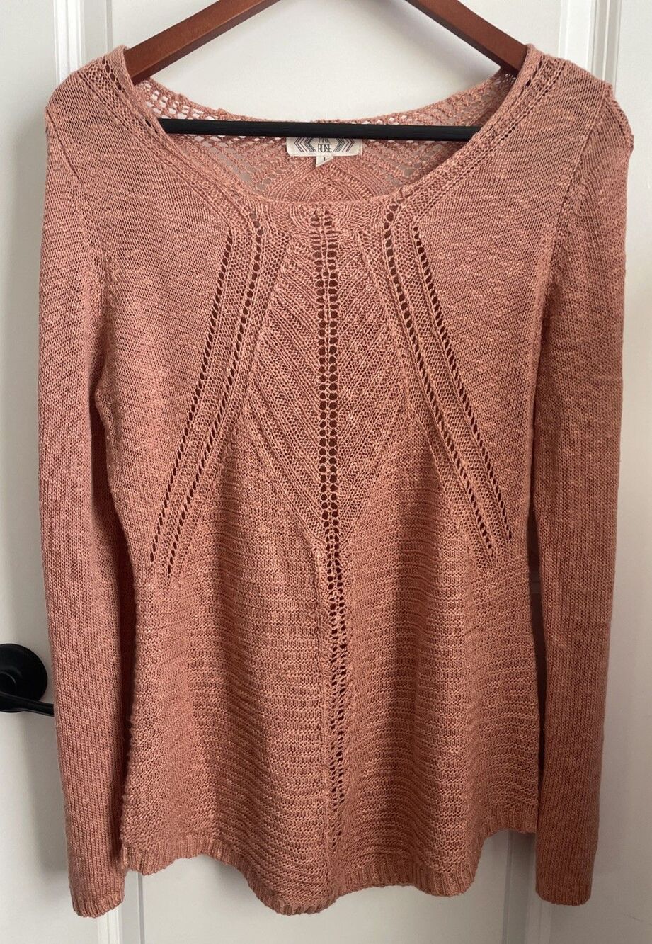 Pink Rose Knit Sweater